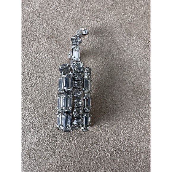 Vtg Unsigned Weiss Rhinestone Cocktail Glass & Shaker Brooch Pin Set Estate - Picture 2 of 16